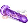 Dildo con sopapa de 13 cm transparente